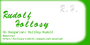 rudolf hollosy business card